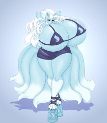 big_breasts breasts huge_breasts ninetales pokémon_(species) pokemon suiikax thick_thighs wide_hips