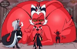 2023 anthro ass_cleavage big_ass big_ass_(male) big_breasts big_butt black_hair blitzo_(helluva_boss) butt_crack cracked_floor cracked_wall cracks demon demon_boy demon_girl demon_horns demon_tail demoness destruction femboy femboy_focus feminine feminine_body feminine_male feminine_pose fur furry giant giant_ass giant_femboy giant_male girly grey_fur hellhound helluva_boss huge_ass huge_butt huge_thighs loona_(helluva_boss) macro male male_focus meat_wall_(body_type) millie_(helluva_boss) moxxie_(helluva_boss) rampageguy red_ass red_body red_skin ripped_clothes ripped_clothing ripped_pants room_filling shorts tagme tail tailwag thick thick_ass thick_hips thick_legs thick_thighs thighs vivienne_medrano vivziepop white_fur white_hair yellow_eyes