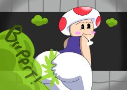 ass big_butt fart fart_fetish farting fat_ass mario_(series) pants super_mario_bros. super_mario_bros._(nes) toad_(mario) umbrecrazy yoshizilla