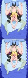 1futa 69_position aurora_(sleeping_beauty) blonde_hair cloak cum cum_between_breasts cum_explosion cum_on_arms cum_on_body cum_on_breasts cum_on_face cum_on_leg cum_on_sheets cunnilingus dickgirl disney disney_princess disney_villains feet female futa_on_female futanari garter_straps green_skin gynomorph horns intersex legs maleficent medium_breasts moaning moaning_in_pleasure noodledoodles paizuri princess red_fingernails royalty sleeping_beauty_(1959_film) villain villainess witch