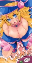 big_breasts big_eyes blonde_hair blue_eyes dark_magician_girl omochi_db yu-gi-oh!