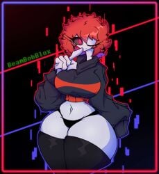 1girls 2023 beambobblox black_sclera female female_only grey_skin huge_thighs player player_(underplayer) red_hair tagme thick_thighs twitter underplayer undertale undertale_(series) undertale_au undertale_fanfiction