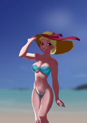 1girls bikini curvy_body curvy_female curvy_figure elsa_(frozen) female_focus frozen_(film) frozen_2 hi_res huge_breasts liang_xing solo_female solo_focus swimming_pool voluptuous voluptuous_female