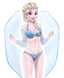 1girls bikini curvy_body curvy_female curvy_figure elsa_(frozen) female_focus frozen_(film) frozen_2 hi_res huge_breasts liang_xing solo_female solo_focus swimming_pool voluptuous voluptuous_female