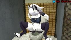 bathroom big_ass competition fetish furry glock22_(artist) helluva_boss loona_(helluva_boss) mavsharkie scat tagme toilet video