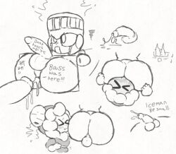 2boys big_ass big_penis capcom cum cum_in_ass facesitting femboy fire_man flipaclip ice_man mega_man mega_man(classic) robot_master sketch small_penis solo007_(artist) submissive