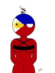 bra breasts countryhumans countryhumans_girl exg4_(artist) exposed_pussy exquisiteguts_(artist) philippines_(countryhumans) pussy