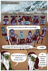 6girls anios big_breasts blizzard_entertainment christmas comic comic_page draenei draenei_female female kichi_(warcraft) koudfoudre male neira_(franarok) nepetune orc orc_(warcraft) orc_male original_character skle warcraft winter_veil world_of_warcraft