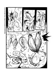 <3_eyes 2_penises absurd_res black_and_white blush blush_lines clawed_fingers claws comic diphallia diphallism ejaculation emoji enchanted_item english_text fish frill_(anatomy) furry_transformation genital_growth genitals gills growth head_crest head_frill heart hi_res human human_to_furry koboldorion licking licking_lips mammal marine monochrome multi_genitalia multi_penis penis penis_growth penis_transformation shark shark_penis sharkalicious silly simple_background text toe_claws tongue tongue_out transformation underwater water white_background