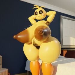 3d adri164 breasts five_nights_at_freddy's five_nights_at_freddy's_2 gilf_toy_chica hairy_pussy huge_breasts hyper_breasts pubes solo tagme toy_chica_(fnaf) toy_chica_(love_taste)