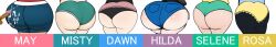 1boy artist_request ass assjob bubble_ass buttjob clothed_female_nude_male clothed_sex creatures_(company) cum cum_on_ass dawn_(pokemon) female game_freak hilda_(pokemon) huge_ass kasumi_(pokemon) male may_(pokemon) multiple_girls nintendo nude penis pokemon pokemon_(anime) pokemon_(classic_anime) pokemon_(game) pokemon_bw pokemon_bw2 pokemon_dppt pokemon_rse pokemon_sm rosa_(pokemon) selene_(pokemon) source_request take_your_pick