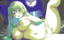 8_bit 8bit ai_generated big_breasts breasts commodore_64 gamarjobson lying moon naked naked_female nipples pixel_(artwork) pixel_art pussy seductive seductive_pose