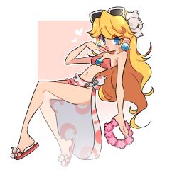 bikini blonde_female blonde_hair blue_eyes female lemyawn mario_(series) princess_peach skinny super_mario_odyssey