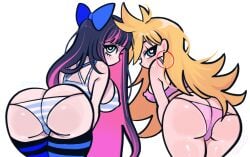 ass ass_focus bra bubble_ass bubble_butt butt_focus female hearts_in_eyes megrocks nipple_bulge nipple_visible_through_clothes panties panty_&_stocking_with_garterbelt panty_anarchy seductive_look seductive_pose stocking_anarchy swimwear visible_nipples