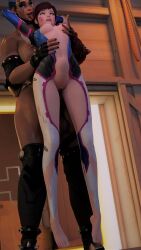 1futa 1girls 3d ahe_gao big_dom_small_sub bulging_belly cum d.va dangling_legs dark-skinned_female fucked_silly futa_on_female futanari groping huge_cock interracial junker_queen lifting_person light-skinned_female overwatch penis ripped_clothing size_difference small_breasts tagme tongue_out vaginal_penetration yazz_3d