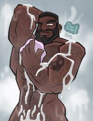 2023 abs arm_hair armpit_hair armpits bara barret_wallace beard big_muscles big_pecs black_hair chest_hair daddy dark-skinned_male dark_skin dilf dorquoise ejaculation erection final_fantasy final_fantasy_vii gay gun_arm hair hairy hairy_male happy_trail huge_cock human leg_hair male male_only muscular muscular_human muscular_male navel nipples nude pecs pubes shower showering signature solo water yaoi