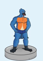 anthro antifreezetea avian bad_end betrayal bird bluebird bound concrete eastern_bluebird encasement growth hi_res long_term male male_only muscle_growth neptune_mereaux oscine passerine permanent petrification questionable_consent sculpture statue statufication thrush_(bird) transformation