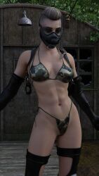 3d bikini call_of_duty daz3d daz_studio tactical_gear wraith_(cod)