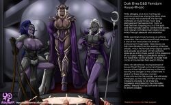 dark_elf dark_skin dungeons_and_dragons english_text femdom femdom_caption joi neocorona tagme