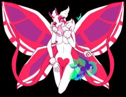 anthro big_breasts demon female fluffy friday_night_funkin furry long_tongue looking_at_viewer moth nude pussy sakuroma_(retrospecter) smile unknown_artist wings