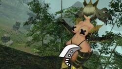 1girls 3d 3d_model bangs_over_eyes big_breasts breasts female futanari intersex leg_armor monster_hunter monster_hunter_rise tagme taped_nipples the3ndergamer vrchat vrchat_avatar