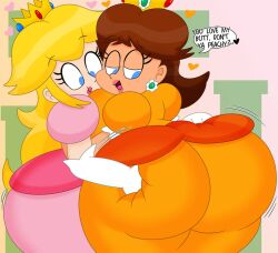 3barts big_butt fat mario_(series) princess_daisy princess_peach super_mario_bros. yuri