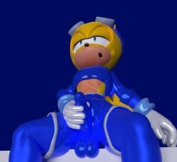 3d blender erection erection_under_clothes gloves latex male male_only masturbation ray_the_flying_squirrel sega skin_tight solo sonic_(series)