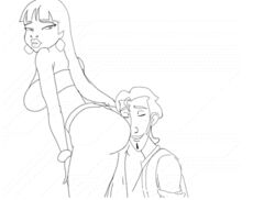 1girls 2d 2d_animation animated ass ass_worship chel dat_ass female gif meegol pelvic_curtain the_road_to_el_dorado tulio_(the_road_to_el_dorado)