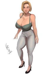 1girls big_breasts blonde_hair breasts busty clothed clothing elizabeth_grandbust female female_only fully_clothed futa_blast_comix grandbust_family korwuarts large_breasts light-skinned_female light_skin milf oc original original_character solo standing