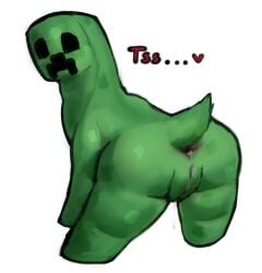 anus ass bodily_fluids creeper creeper_(minecraft) cum cum_inside digital_media_(artwork) female genital_fluids genitals heart hi_res microsoft minecraft mojang nude pussy thrashthrash xbox_game_studios