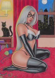 1girls 2023 black_cat_(marvel) curvaceous curvy_body curvy_female ed_benes_studio felicia_hardy female_focus hi_res highres huge_breasts latex_black latex_gloves latex_thighhighs long_hair looking_at_viewer marvel marvel_comics seductive_look spider-man_(series) victim_official white_hair