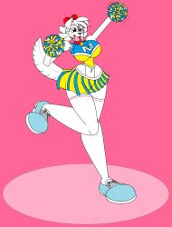 big_breasts big_hips cartoony cheerleader cheerleader_uniform cosplay creampie_the_dog dog_collar dog_girl furry happy_female marlon64 moving ribbon white_fur