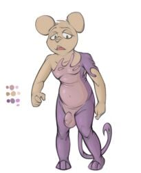 anthro azzybunn bulge genitals goo_transformation latex male mammal mouse murid murine penis rodent rubber slime solo transformation