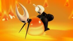 1boy 1girls 3d ambiguous_penetration animated bigger_female hollow_knight honey hornet_(hollow_knight) huge_ass huge_balls incest protagonist_(hollow_knight) size_difference smaller_male sound sound_effects stuck tagme uwotinfokm8 video