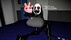 3d breasts five_nights_at_freddy's five_nights_at_freddy's_4 huge_breasts ice_cream marionette_(fnaf) melted_ice_cream nightmarionne puppet_(fnaf) rule_63 source_filmmaker yuuki_momofox