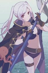 343rone alternate_costume belt bikini breasts female female_only fire_emblem fire_emblem_awakening fire_emblem_heroes nintendo official_alternate_costume purple_bikini purple_swimsuit robin_(female)_(summer)_(fire_emblem) robin_(fire_emblem) robin_(fire_emblem)_(female) solo swimsuit