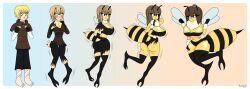 ass_expansion bee bee_girl body_modification brainwashing breast_expansion corruption eye_color_change female gender_transformation hair_color_change hair_growth huge_ass huge_breasts identity_death monster_girl monsterification mtf_transformation ranmachan-tg skin_color_change species_transformation thick_thighs thigh_expansion transformation transformation_sequence wide_hips