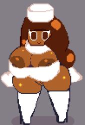 big_ass big_breasts big_butt cocoa_cookie cookie cookie_run cubesmolly dark-skinned_female food_creature food_humanoid huge_ass huge_boobs huge_breasts huge_butt