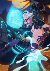 1girls 2boys age_difference anal blush coldhardt cum cum_in_ass cum_inside dr_junkenstein gay gay_sex junkrat male/male male_on_male night outdoors overwatch quere reinhardt shocked size_difference stomach_bulge watching_sex witch_mercy yaoi