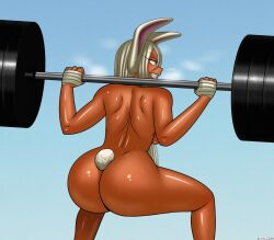 ass boku_no_hero_academia breasts miruko my_hero_academia nude rumi_usagiyama usagiyama_rumi walkingdeadmann weightlifting