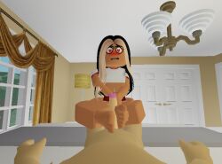 3d 5_toes artist_request bedroom black_hair blonde_hair blush dark-skinned_female dark_skin feet female fingering footjob girl glasses guy handjob interracial interracial_sex light-skinned_male light_skin lip_bite love_eyes male nerd nerdy penis roblox robloxian short_sleeved_shirt short_sleeves skirt source_request tank_top