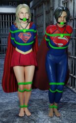 2girls 3d actress arrowverse ball_gag blender blender_taper blonde_hair bondage brown_hair cape caucasian celebrity clothed costume dc dc_comics dc_extended_universe dceu feet female female_only gag gagged jail kara_danvers kara_zor-el kryptonian kryptonite latina long_hair melissa_benoist multiple_girls prison rope sasha_calle short_hair skirt spandex supergirl supergirl_(arrowverse) supergirl_(cw) supergirl_(dceu) supergirl_(sasha_calle) supergirl_(series) superheroine superman_(series) the_flash_(2023) the_flash_(series) theblendertaper toes