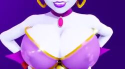 alternate_breast_size animated breast_expansion breasts_bigger_than_head bursting_breasts cleavage expansion hands_behind_back hands_on_hips huge_breasts lipstick no_sound prevence risky_boots seductive seductive_smile shantae tagme unseen_eyes unseen_female_face video visible_nipples