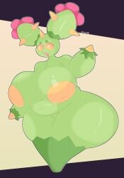 absurd_res areola ass big_areola big_breasts big_butt breasts breasts_focus female generation_5_pokemon genitals green_body hi_res huge_breasts huge_butt humanoid inverted_nipples maractus nintendo nipples nude open_mouth pokémon_(species) pokemon pokemon_(species) pussy slightly_chubby solo thick_thighs voctopie wide_hips yellow_areola yellow_eyes yellow_sclera