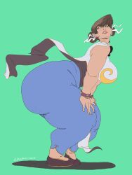 1girls 2023 ass big_breasts bouncing_ass breasts brown_hair capcom chun-li curvaceous curvy female female_focus female_only fully_clothed gigantic_ass gigantic_thighs huge_ass huge_thighs obese ovschinikovo plump short_hair solo solo_female solo_focus street_fighter street_fighter_6 thick_thighs thighs twerking voluptuous