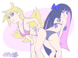 404error ass bikini blonde_hair breasts covered_nipples earrings flat_colors long_hair only_female panties panty_&_stocking_with_garterbelt panty_anarchy pixiv stocking_anarchy tongue_out