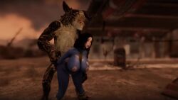 3d 3d_animation animal_penis animated deathclaw emotrashcan fallout implied_creampie interspecies_sex no_sound nora_(fallout_4) sole_survivor_(female) tagme vault_dweller vault_suit video zoophilia