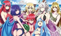 6+girls beach bikini demon_girl dragon_girl duel_monster evil_twin_ki-sikil evil_twin_lil-la exosister_elis female female_only ki-sikil_(yu-gi-oh!) kitchen_dragonmaid labrynth_of_the_silver_castle lil-la_(yu-gi-oh!) lovely_labrynth_of_the_silver_castle multiple_girls sky_striker_ace_raye witchcrafter_madame_verre yu-gi-oh!