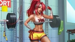 diana_(horny_villa) gym gym_uniform horny_villa nutaku shorts