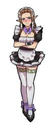 1girls akairiot blush clothing female female_only full_body maid maid_headdress maid_uniform princess_zelda solo standing tagme the_legend_of_zelda twilight_princess zelda_(twilight_princess)